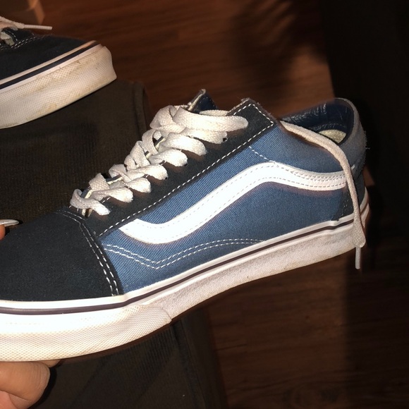 navy blue old school vans